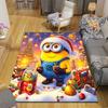 1Pc Christmas Minion Celebration Rug Office Carpet Indoor Outdoor Doormat Nonslip Soft And Comfortable Living Room Christmas Halloween Gift D91844