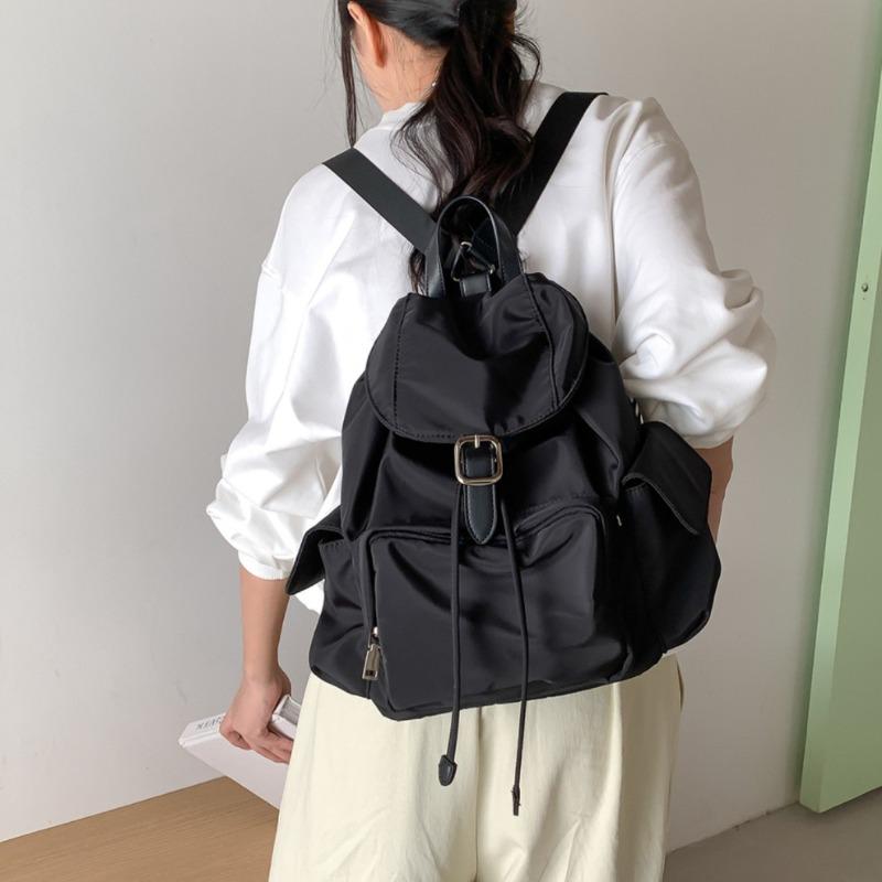 Fashion nylon shoulder bag women's new flip casual school bag niche design backpack