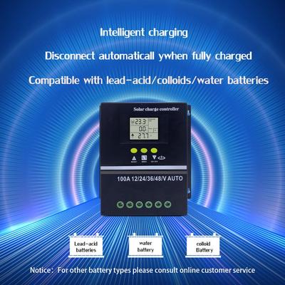 30A/ 60A/100A AUTO Battery Charger with LCD 12V 24V 36V 48V MPPT Solar Controller