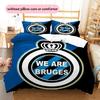 Club Brugge KV Pattern Bedding Quilt Set  Home Decoration  Gift (1 * Duvet Cover + 2 * Pillowcase  Without Core)