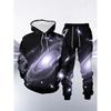 Men's Casual Sweatshirt 2pcs Set with Spiral Galaxy Starry Sky 3D Print