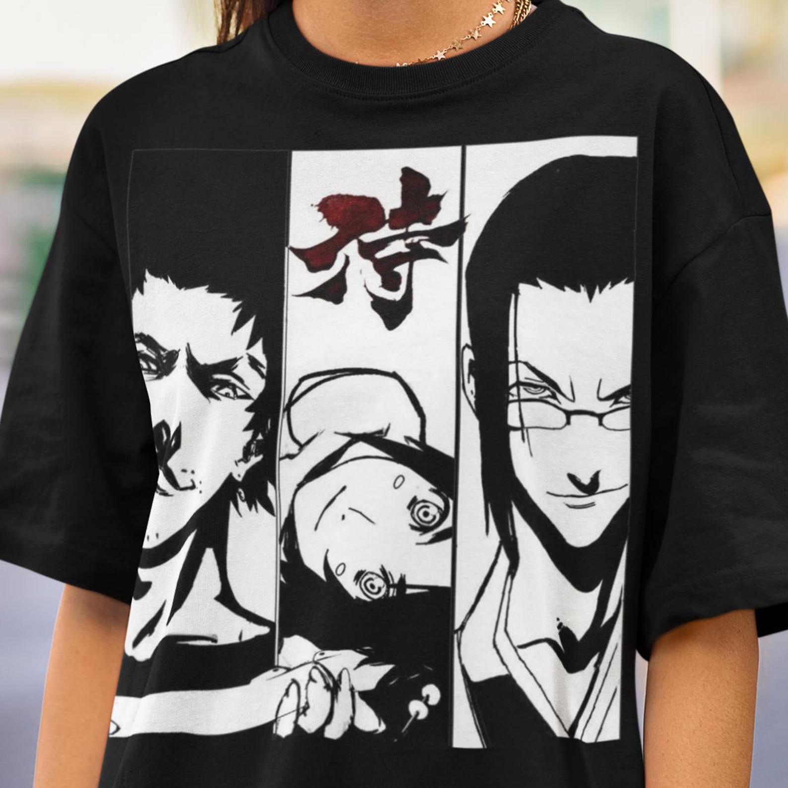 Unisex, Samurai Champloo Anime Shirt: Sunflower Samurai, Jin, Mugen, Fuu, Anime Sword T shirt, Samurai Manga, Samurai Champloo Anime T-shirt 2XL