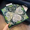 New silk scarf women's fashion versatile high-end small square scarf Korean version neck protection scarf spring and autumn retro scarf binding bag