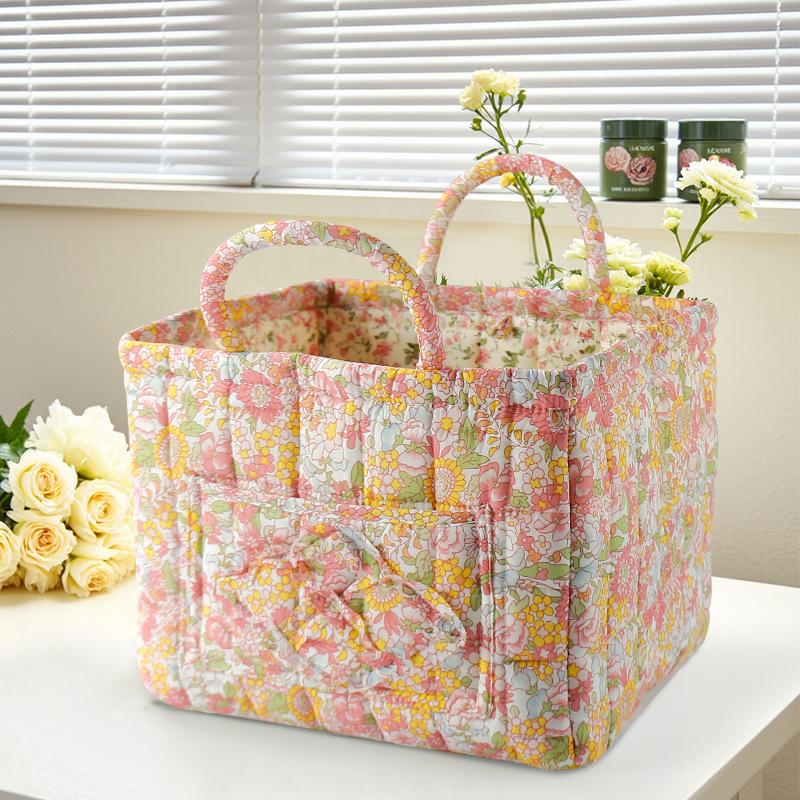 Korean-style Country Home Fabric Storage Basket, Portable Underwear And Sundries Organizing Box, Storage Basket