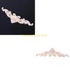 F26C Wood Carved Decal 4pcs Corner Onlay Applique Unpainted Frame Decoration for Home Bedroom Office Sofa Bed Decor Supplies