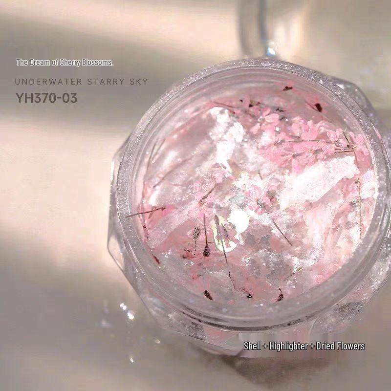 Iridescent Shell & Opal Glitter Nail Art Sequins - Mixed Style Dreamy Cloud Brocade