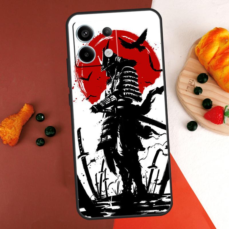 Samurai Warrior Case For Xiaomi Redmi Note 13 14 Pro 9 10 11 12 Pro 10S 11S 12S Redmi 13C 10C 12C 14C Coque