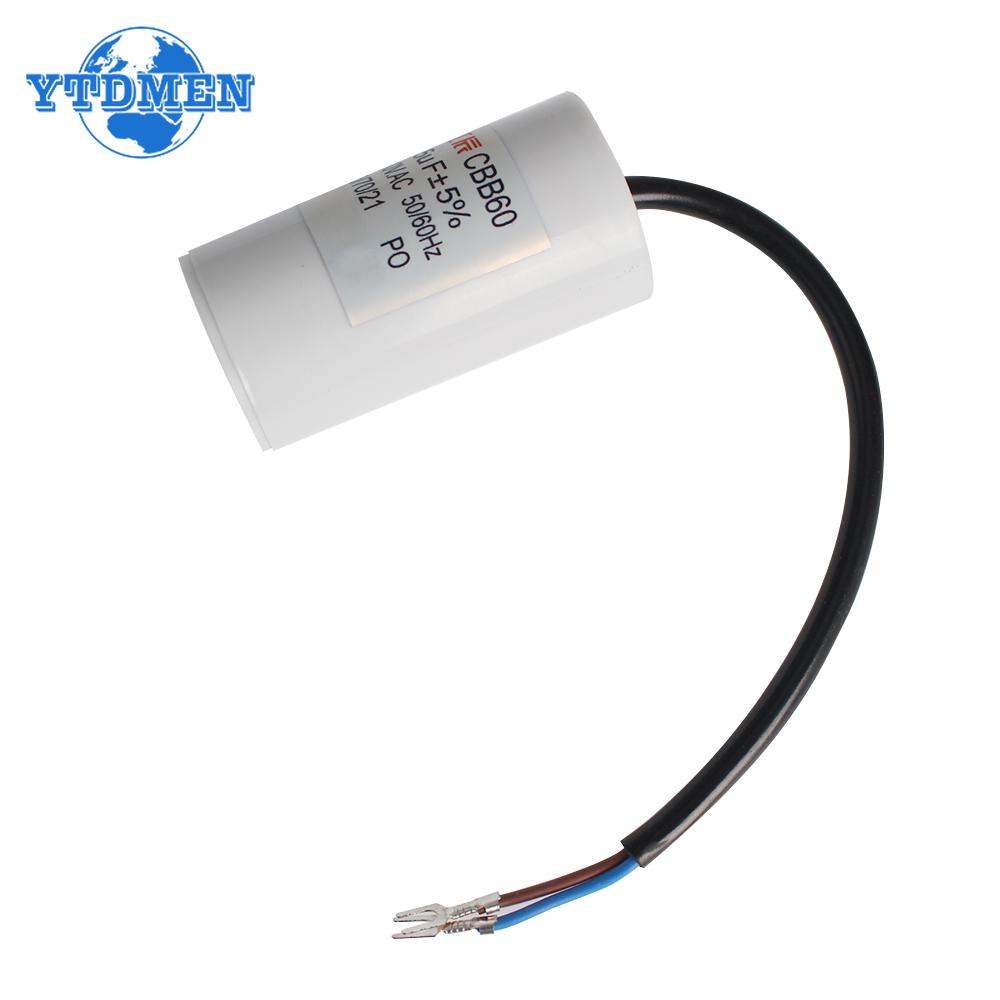 1PCS CBB60 Capacitor 450V AC Motor Run Capacitors 4/5/6/8/10/12/14/15/16/18/20/30/35/40/50/60UF for Washing Machine, Water Pump