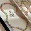 Dopamine Ethnic Retro Beaded Colorful Pearl Choker Necklace - Niche High-End Fashion