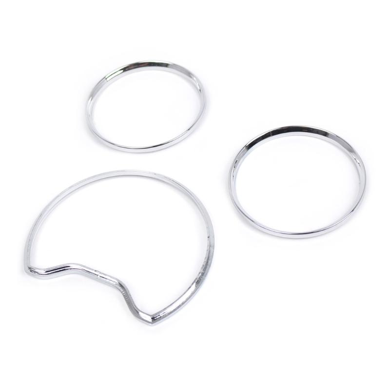 Chromes Silber Farbe Tachometer Messgeräte Zifferblätter Ringe Lünette Trim Für W202 W208 W210 Tachometer Ringe Rahmen