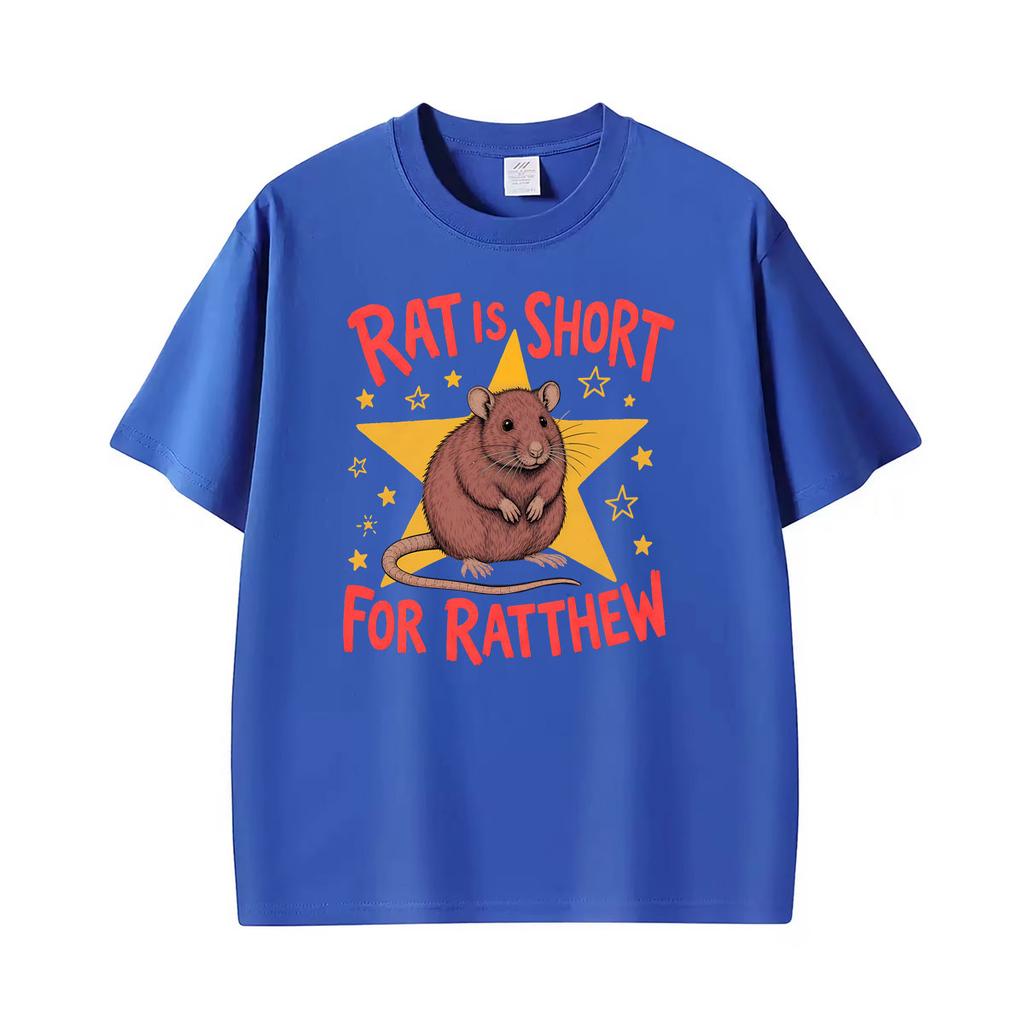 Funny Cute Ratis Short For Ratthew Graphic Tshirts Unisex Unisex Fashion Classic Oversized T Shirts Loose Cotton T Shirt Streetwear