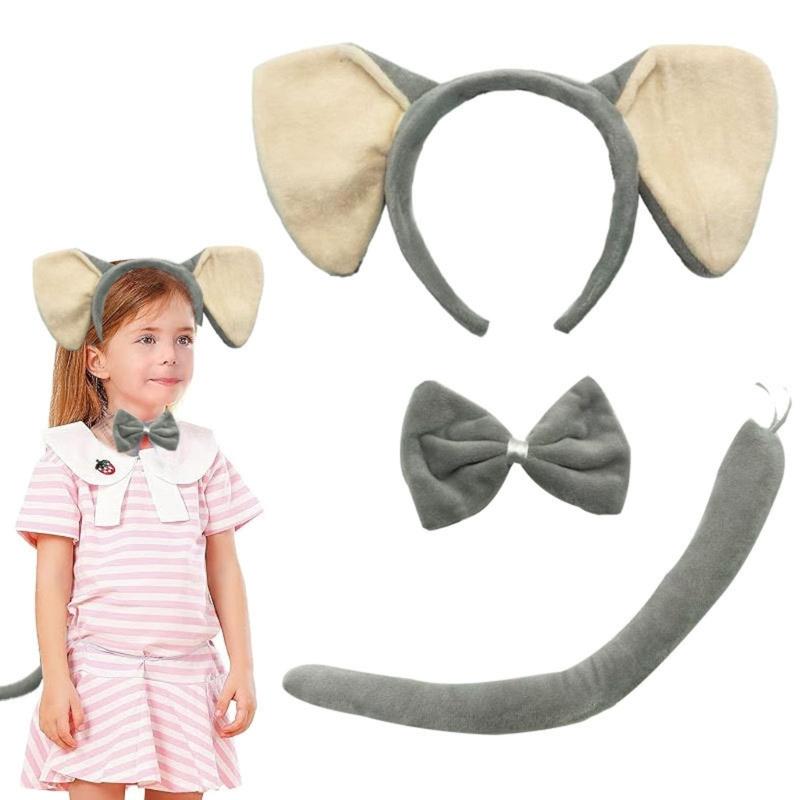 Cartoon Flying Pig Elephant Headband Plush Role Play Costume Accessory For Parties Cosplay Halloween Dressing Up