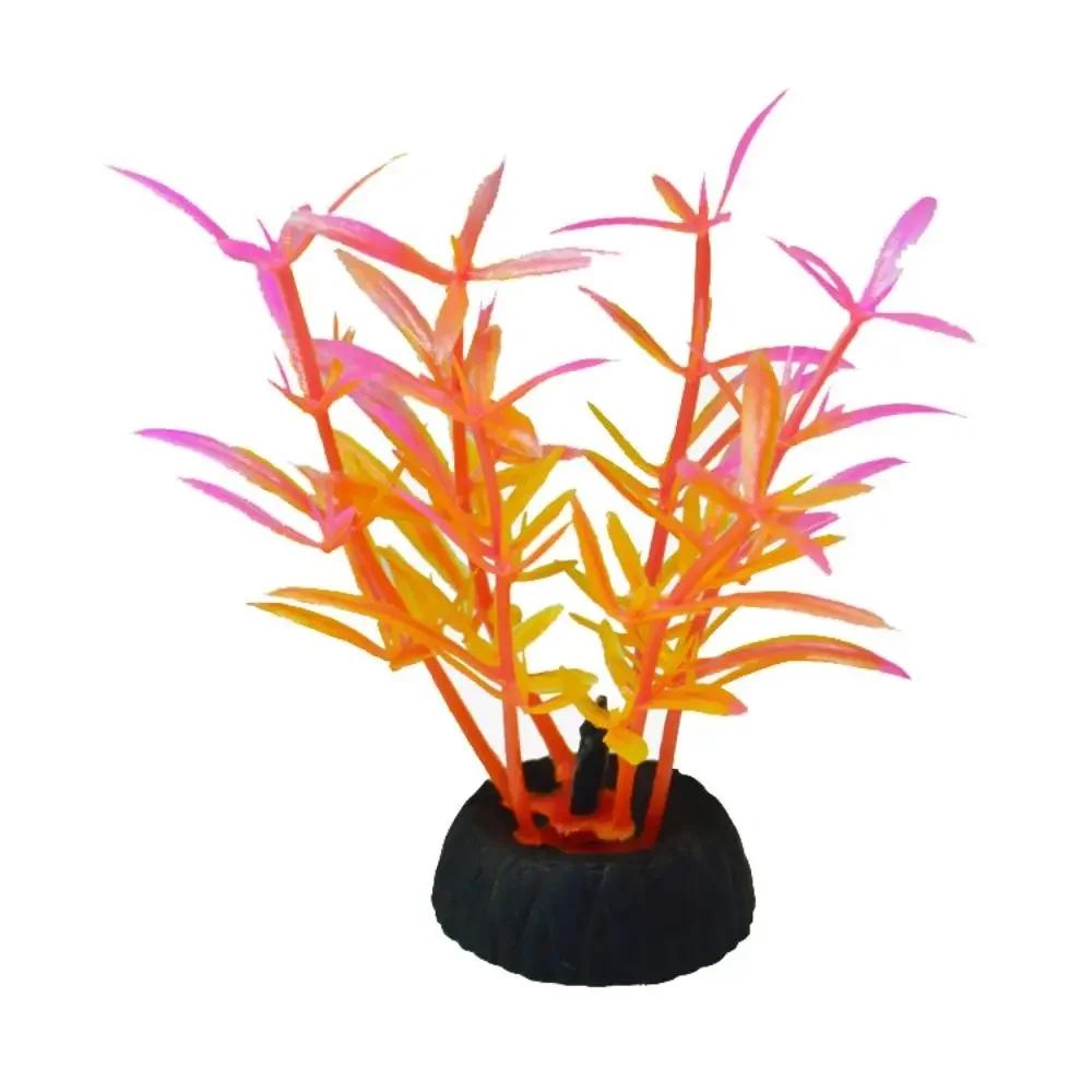 Plantes Aquatiques Décoratives Artificielles d'Aquarium en PVC Simulation Algues Aquatiques Ornement Aquarium Herbe Fleur Décoration Accessoires