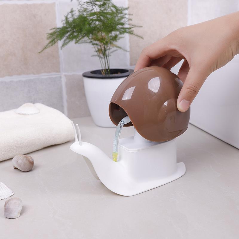 1pc Adorable Charming Snail Soap Dispenser: Travel-Sized Bathroom Accessory for Home or On-The-Go Use