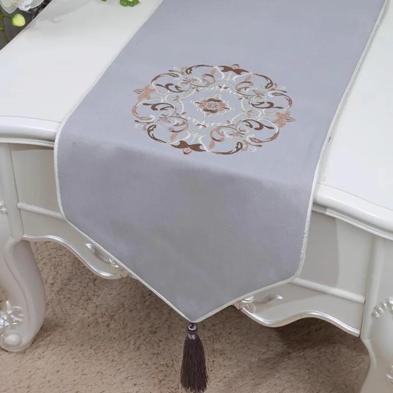Cotton Plain Linen Table Runner Long Decoration Christmas Wedding Modern Coffee Tablecloth Rectangle Dining Table Pads Placemats