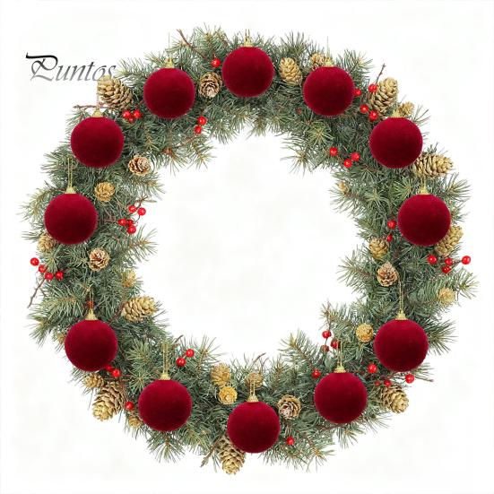 Sophisticated Holiday Decorations 10/20Pcs Christmas Balls Velvet Xmas Tree Hanging Ornaments Neutral Tone with Ribbon Weddings Birthdays Home