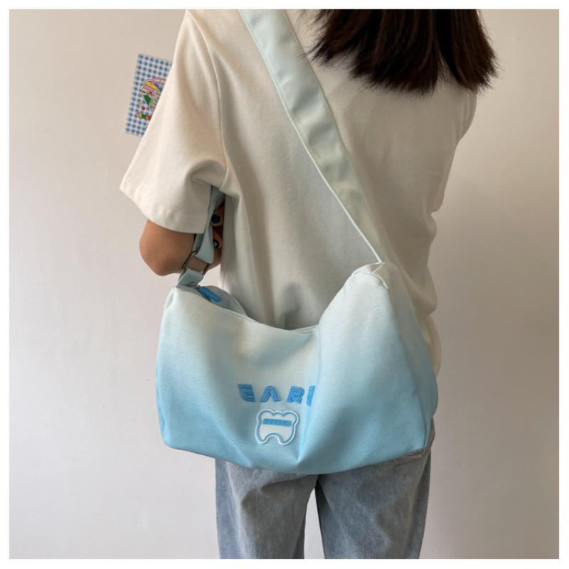 Şeker Kanvas Çanta kadın Crossbody Çanta Taze Yastık Çanta Bez Çanta Büyük Kapasiteli Omuz Çantası