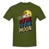 1 Piece Astronaut Funny Graphic 100 Cotton Tshirt Fly To The Moon Tees Tops For Unisex