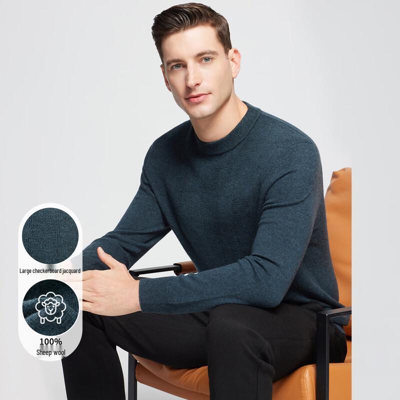 

Мужской теплый свитер из чистой шерсти Luozhi M