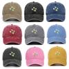 Korean 2025 Floral Embroidered Curved Brim Baseball Cap for Women - Sun Protection & Face Slimming Design