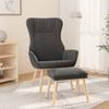 Recliner Chair with Ottoman Dark Gray Fabric