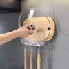 Plastic Pot Lid Storage Rack Self Adhesive Pan Lid Organizer Wall Mounted Pot Lid Holder  Kitchen