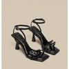 Summer Fashion Open Toe 2025 Women High Heels Non-slip Sexy Women Sandal Thin Heels Square Shoes Sandalias De Mujeres En Oferta