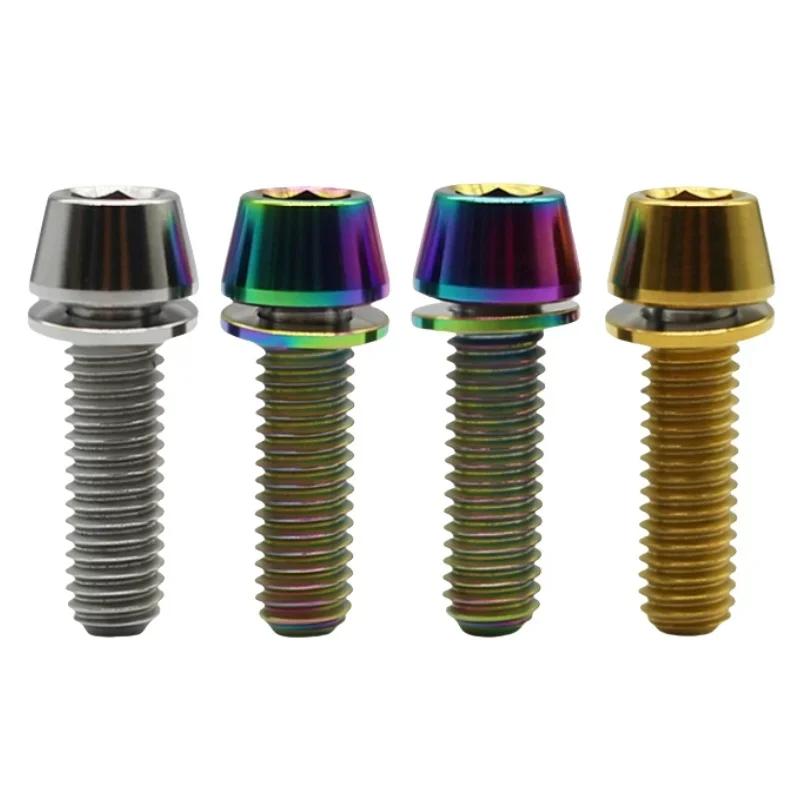 Bicycle Steering Handlebar Stem Screws Bolts M5 M6 20mm Colorful Stainless Steel Bike Spacers Hot Sale