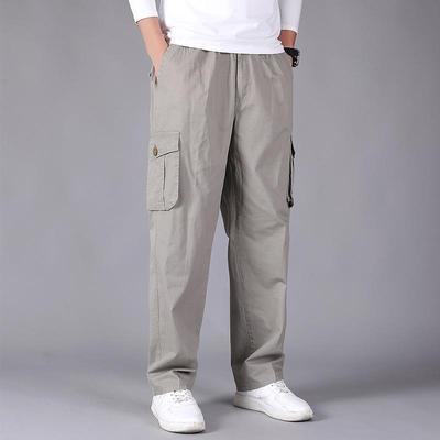 2021 Men's Spring & Summer Casual Loose Fit Korean Style Pants for Middle-Aged & Plus Size