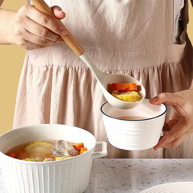 RuHan Silicone Spatula Set with Solid Wood Handle