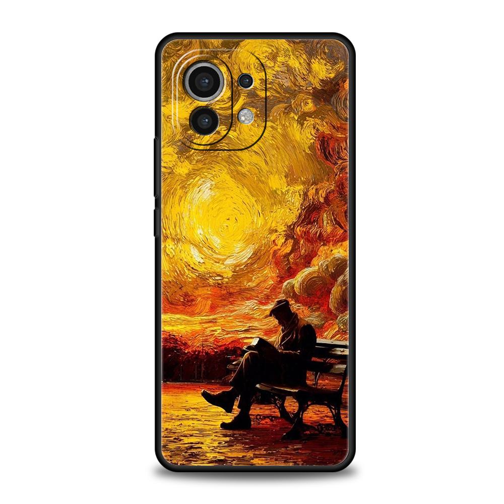 Custodia per Telefono Gatto Van Gogh Cielo Stellato Per Xiaomi 15 14 13 12 Lite 14T 13T 12T Pro Poco X7 X6 X5 X4 X3 NFC F7 Ultra F6 Pro Cover