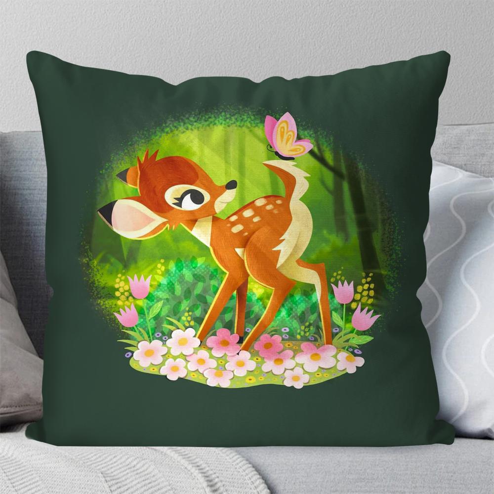 1Pc Animated B-Bambi Fairy Tale Pillow Case Square Pillow Bedroomsofaleisurecomfortcushion Car Living Room Home Decoration 40X40