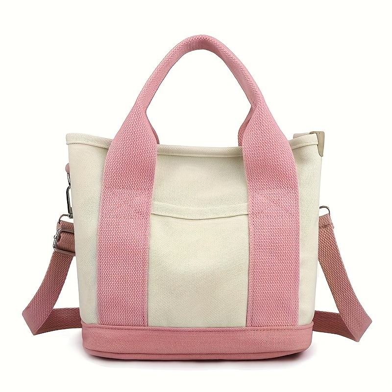 Canvas New Women's Handbag, Simple and Fashionable Bento Bag, Women's Handbag, Hand-held Shoulder, Crossbody Tote Bag
