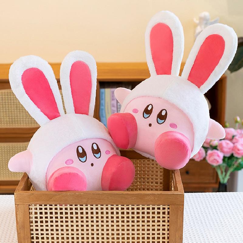 New Plush Rabbit Ear Kirby Doll Soft Toy Adorable Stuffed Animal With Logo Label