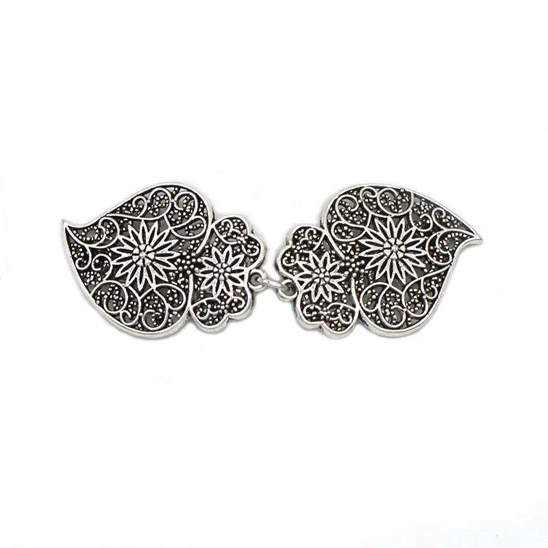 1 Pair New Blouse Shirt Lapel Collar Cardigan Clip Women Girls Vintage Shiny Crystal Pin Brooch Cape Cloak Clasp Fixing Clip