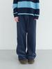 ENZO BLUES Corduroy Wide Pants (Deep Blue)