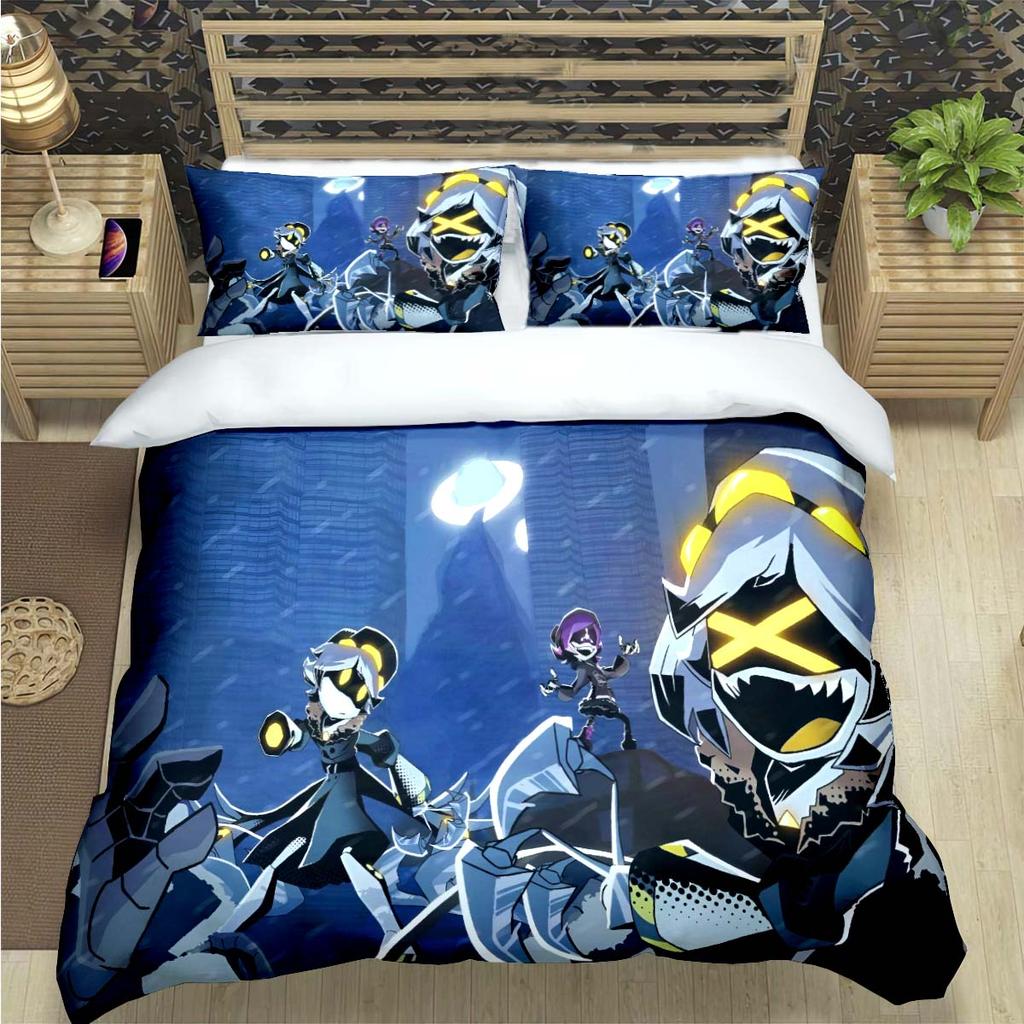Comforter Fashion Cartoon Murder Drone Print Bedding Set Comforter Bed Youth Kids Girl Boys Luxury Birthday Gift