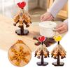 Creative Tree-shaped Heat-insulating Mat Foldable Non-slip Heat-insulating Coasters Fish-Shaped Pad Bamboo
