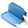 [Revetta] Stingray Leather Long Wallet, Round Zipper, 9 Colors Available, Stingray, Galuchat, Sky Blue, Light Blue, Genuine Leather, Large Capacity [1
