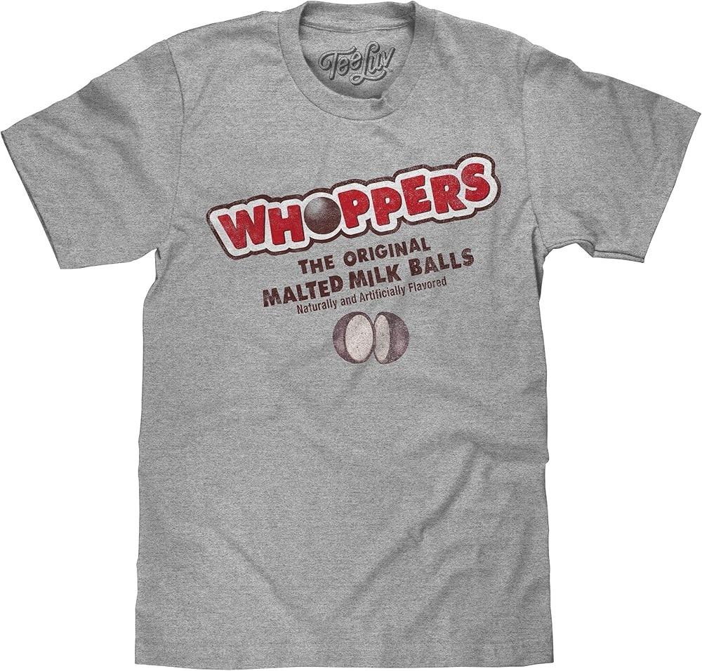 

Men#039;s Faded Whoppers Chocolate Candy Logo Shirt Unisex T-Shirt S