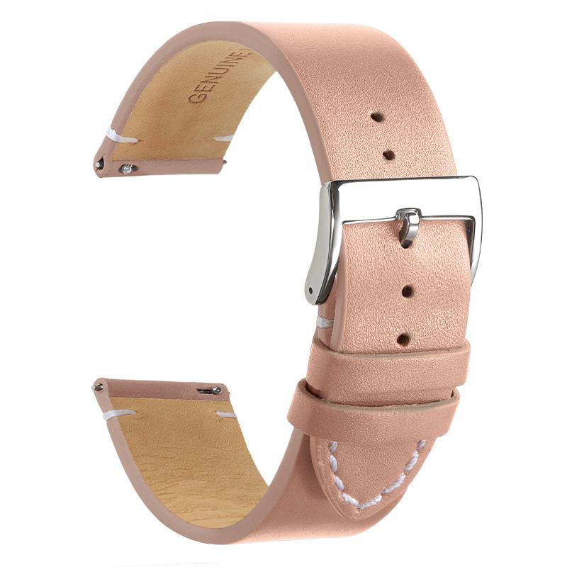 Genuine Calfskin Ultra-thin Watchband Watch Belt Strap Wristwatches Band 12mm 14mm 16mm 18mm 20mm 22mm 24mm Blue Beige Black