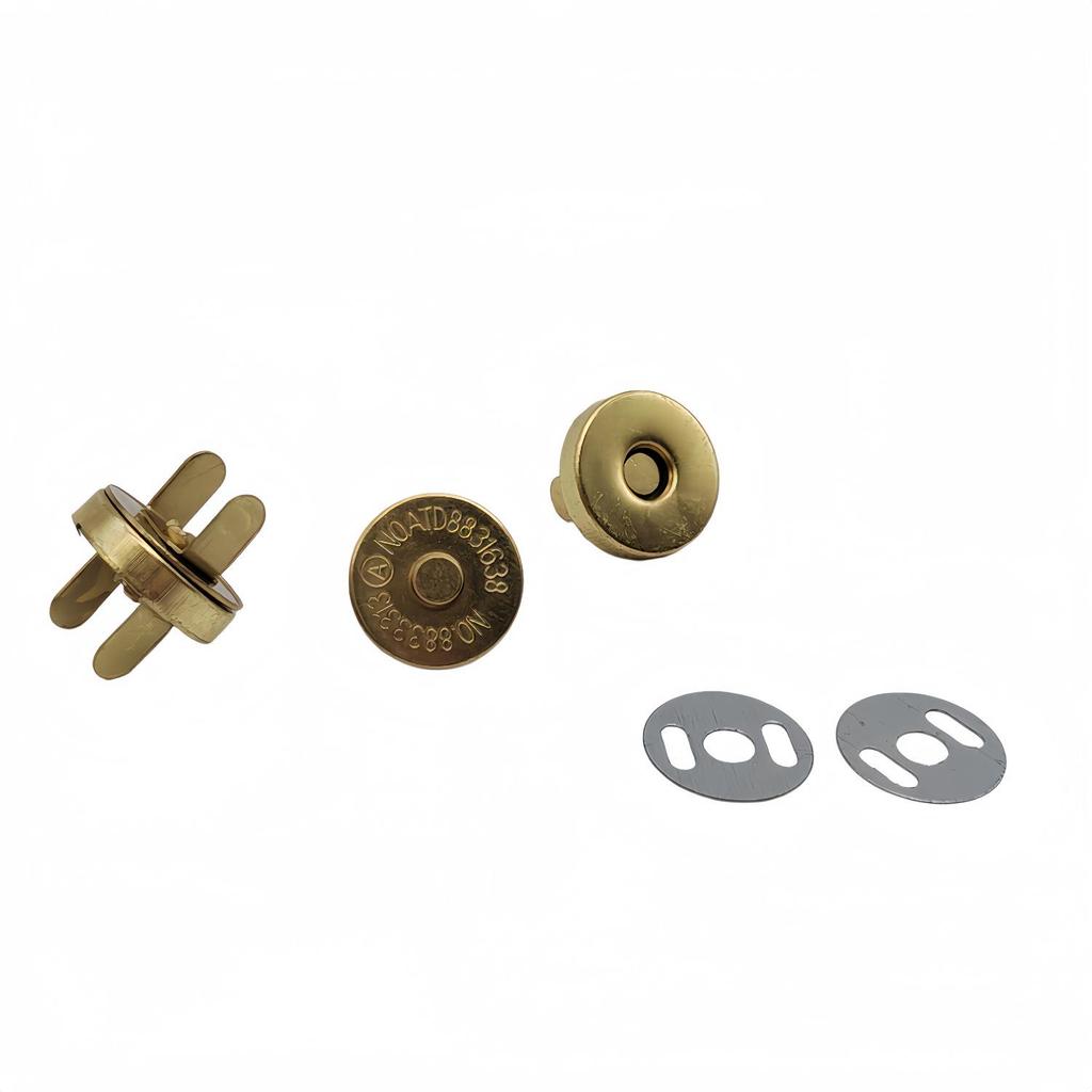20 Strong Magnetic Snap Button Sets: No-Sew Metal Fasteners for Bags and Clothing
