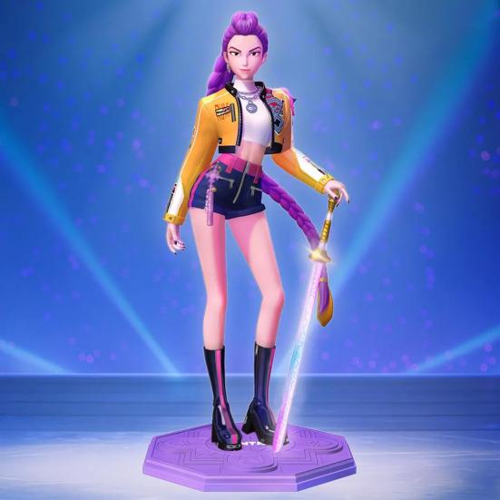 Kpop Hunter Figure Animated Movie Inspired Cartoon Girl Figurine Statue Model Home Office Bookshelf