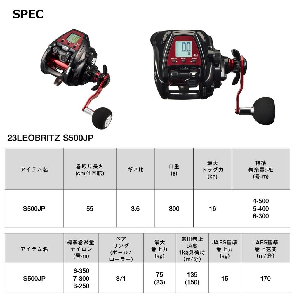 Daiwa Mulinello Elettrico 23 LeoBlitz S500JP (DAIWA) (Modello 2023)