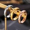 Rose Gold Color Stainless Steel Glossy Plain Ring Ring Couple Simple Ring Personality Ring