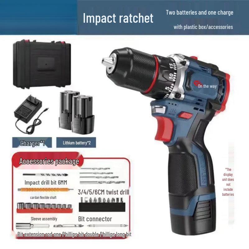 High-Power Cordless Copper Brushless Drill with Rechargeable Electric Screwdriver