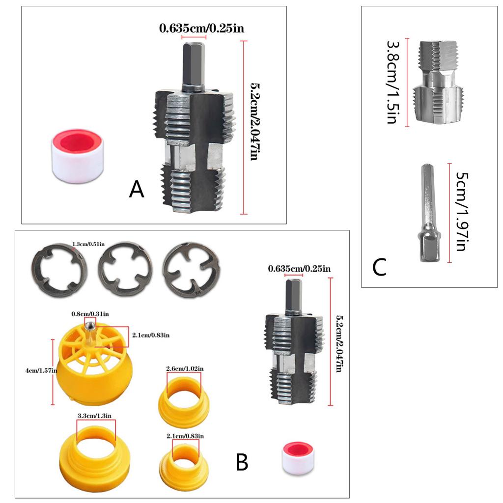 Water Pipe Internal Thread Opener Tapered Pipe Thread Tap Water Pipe Thread Opener For PVC Plastic Pipe Accessories