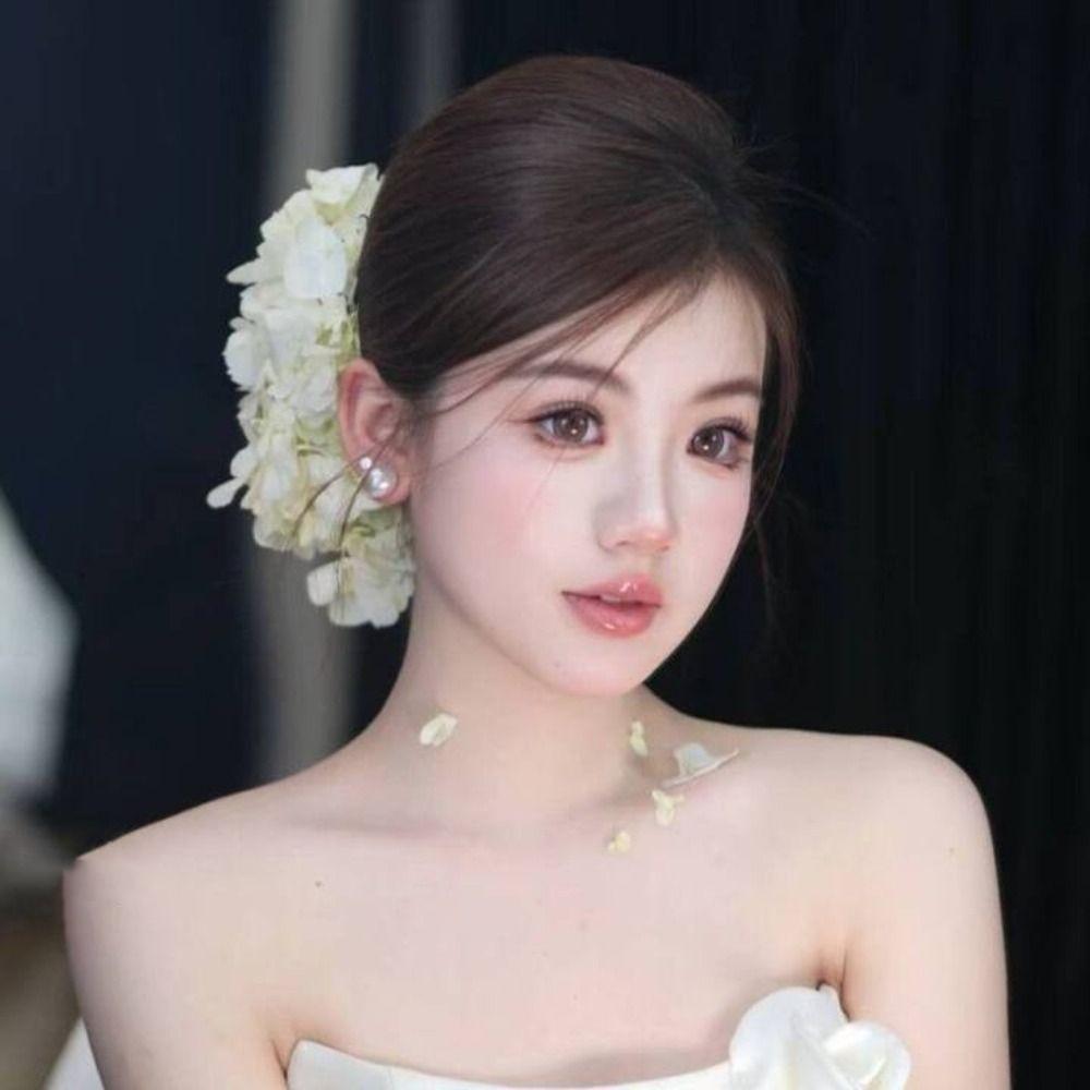 Hydrangea Bride Headdress French Style Hair Jewelry Fairy Bridal Headwear  Hair Accessories