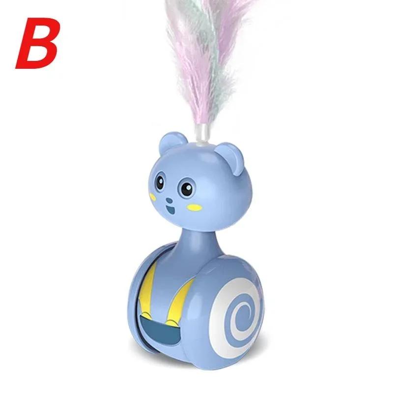 

Умный мяч для кошек игрушка самокат игрушка мяч неваляшка кошачий мяч для ловли красочное перо забавные игрушки для кошек аксессуары мини игрушки B