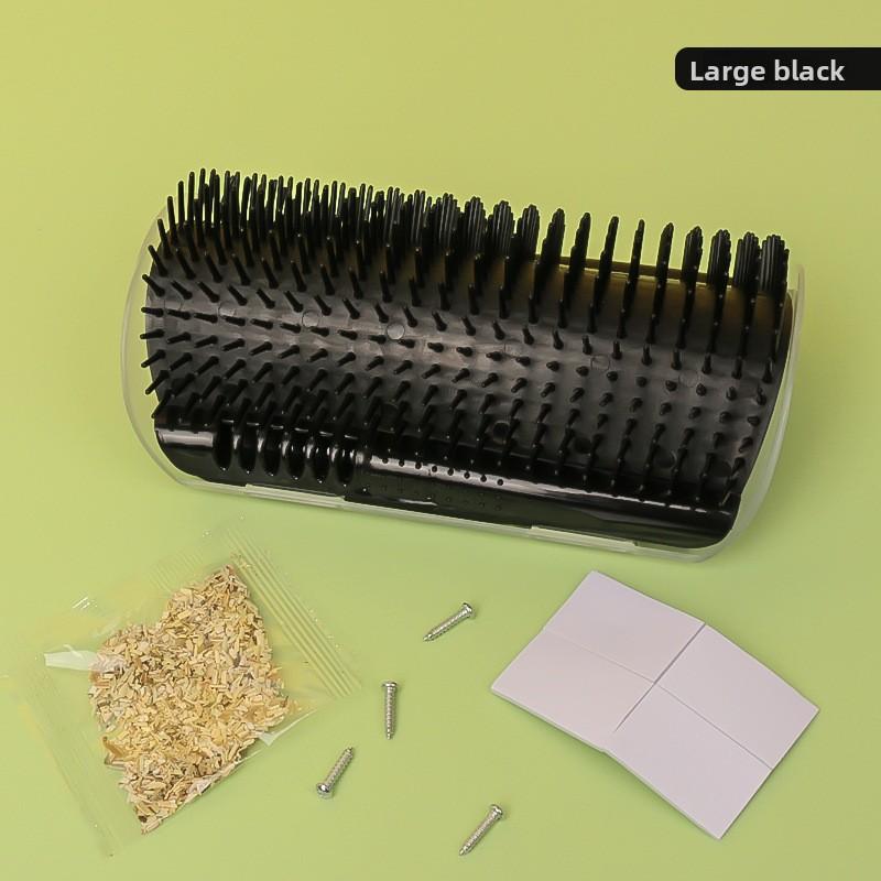 Cat Self-Grooming Corner Scratcher with Catnip Wall-Mounted Massage Toy for Cats